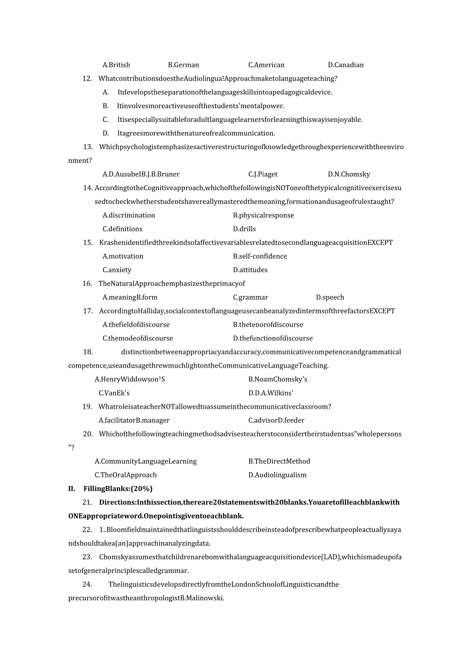 2018年04月自学考试00833《外语教学法》试题.docx_第2页