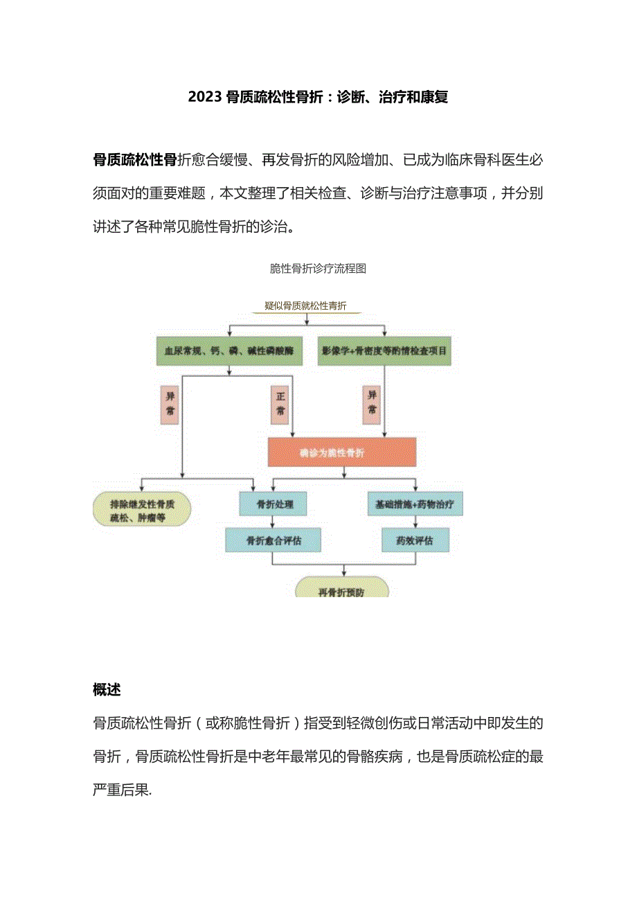 2023骨质疏松性骨折：诊断、治疗和康复.docx_第1页