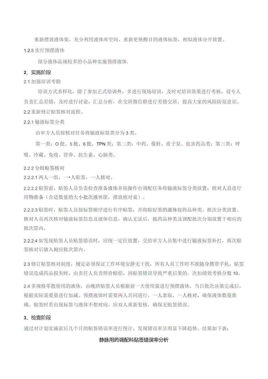 运用PDCA循环减少静脉用药集中调配贴签错误的探讨静配中心质量持续改进案例.docx_第3页