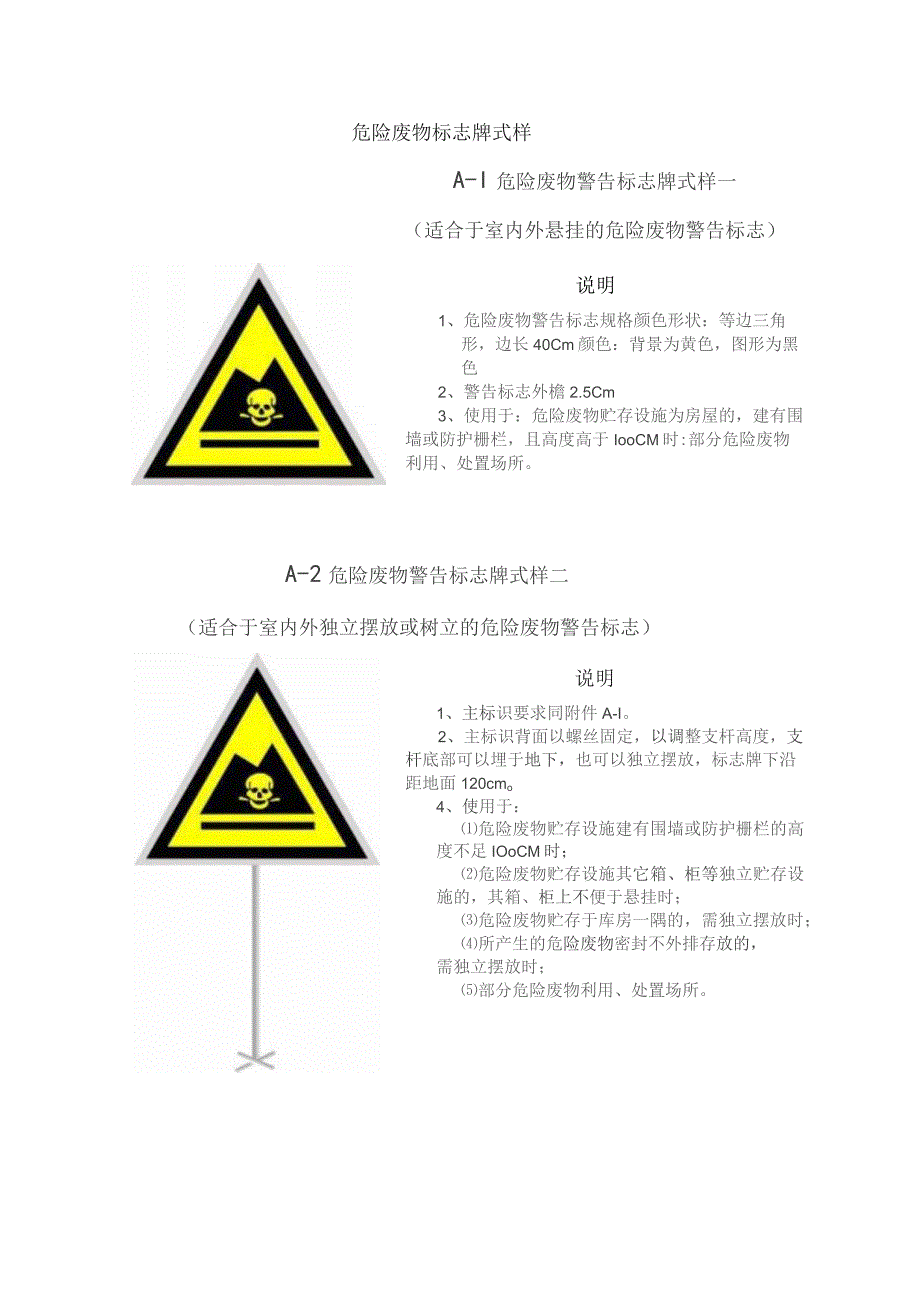 危险废物标志牌式样.docx_第1页