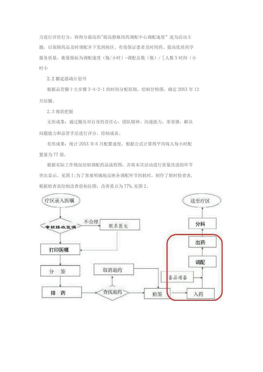 品管圈在静脉用药调配中心提高调配速度中的应用与成效静配中心质量持续改进案例.docx_第2页