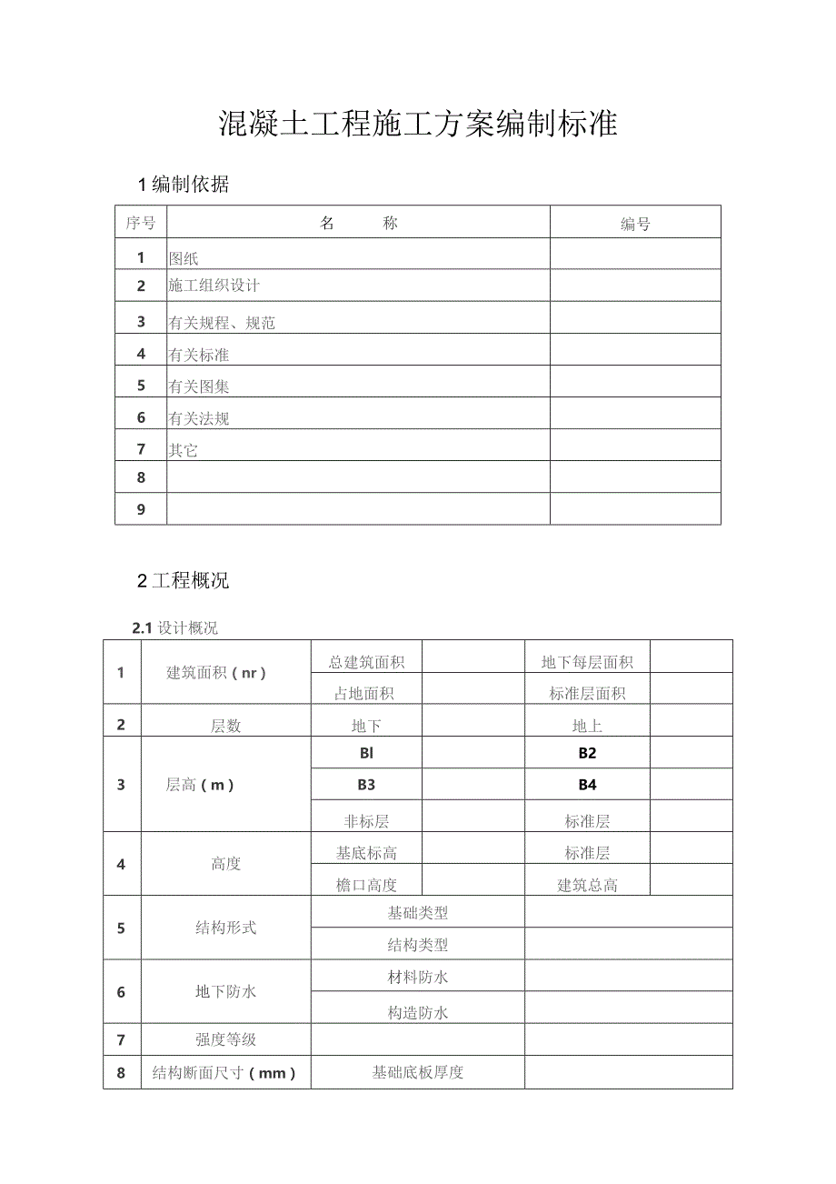 混凝土工程施工方案编制标准.docx_第2页