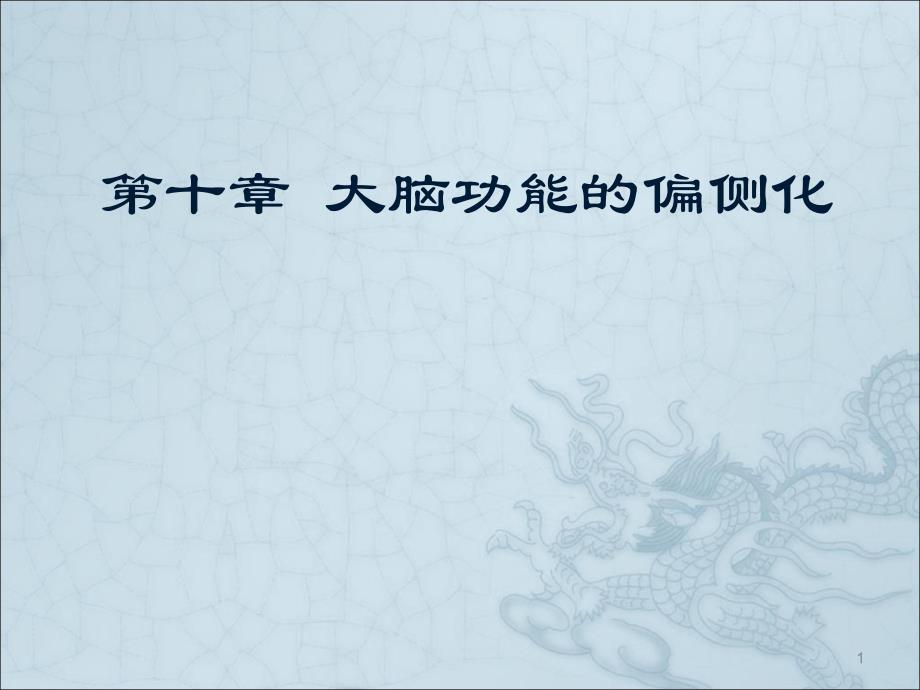 第十章 大脑功能的偏侧化.ppt_第1页