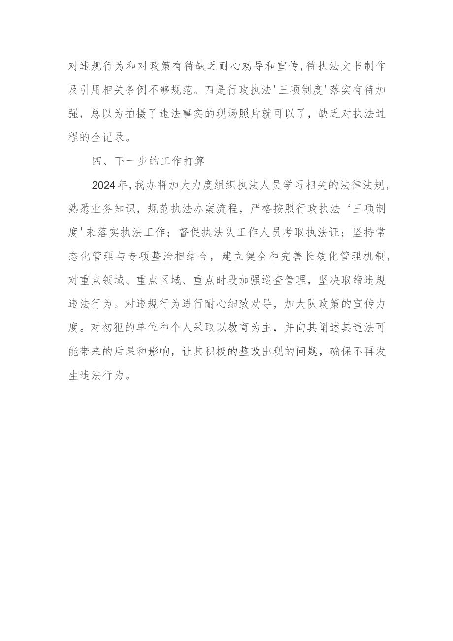 XX镇综合行政执法大队2023年 工作总结及下一步工作计划.docx_第3页