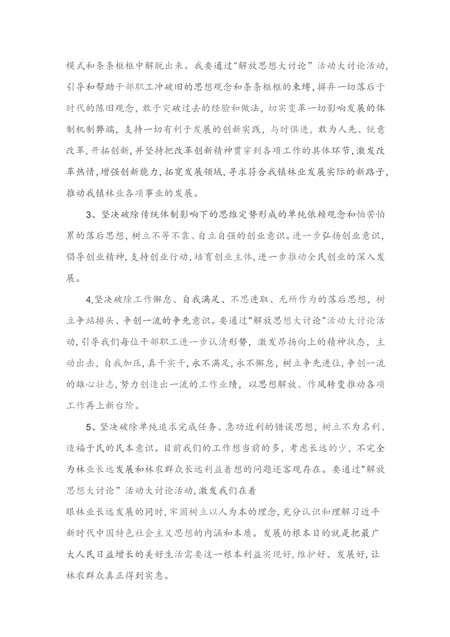 “解放思想大讨论”活动研讨交流发言个人剖析材料最新精选版【六篇】.docx_第3页