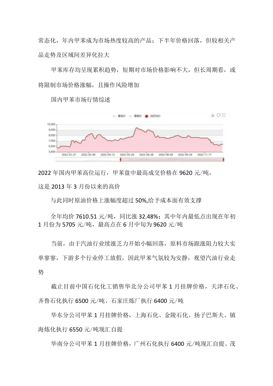 2022年甲苯二甲苯市场分析及2023年展望.docx_第3页