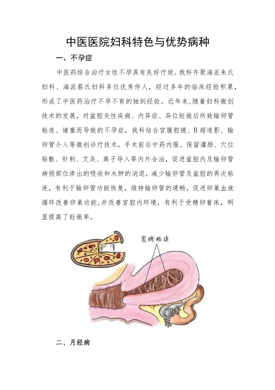 中医医院妇科特色与优势病种.docx_第1页