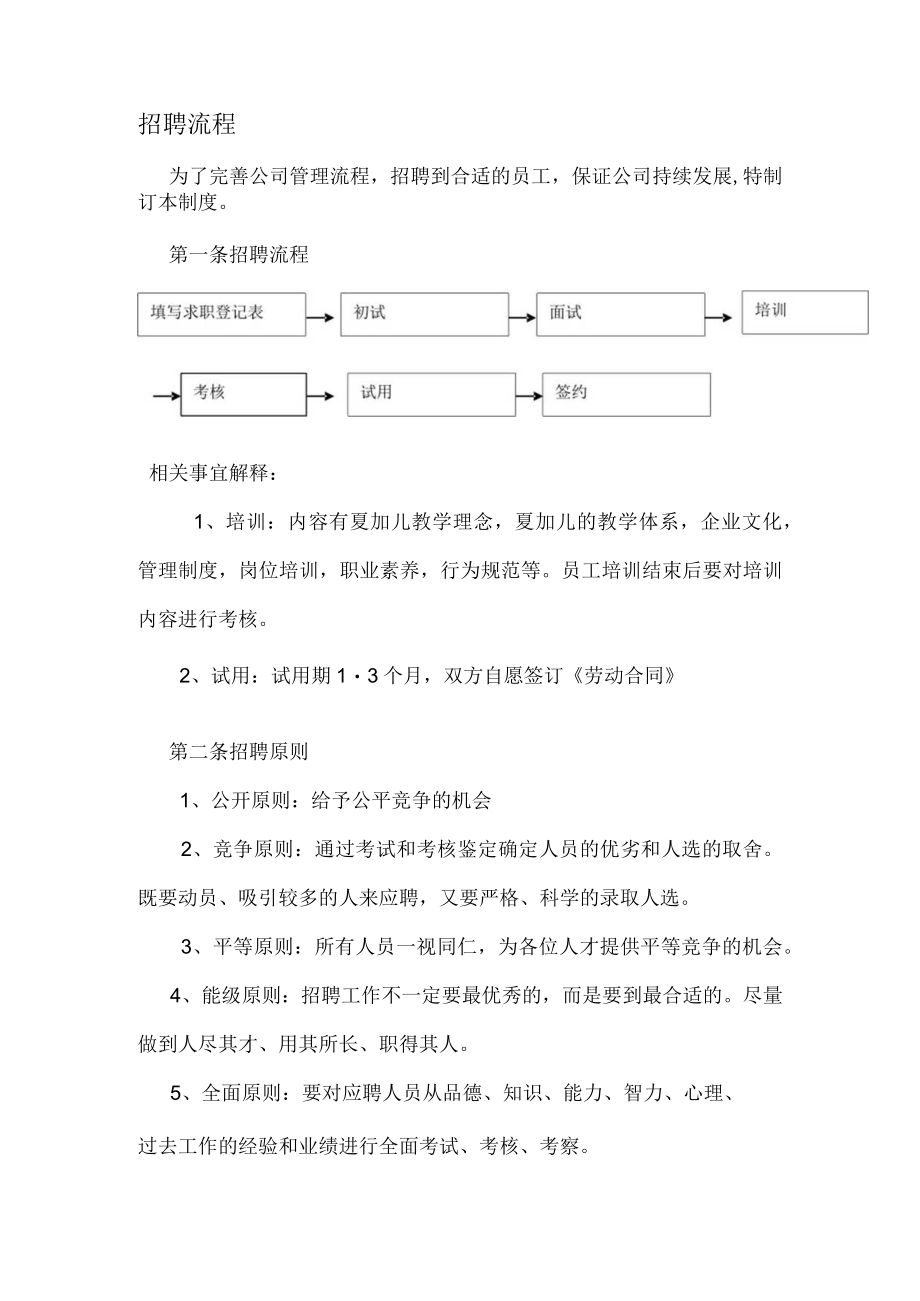 招聘、录用、辞职的流程.docx_第1页