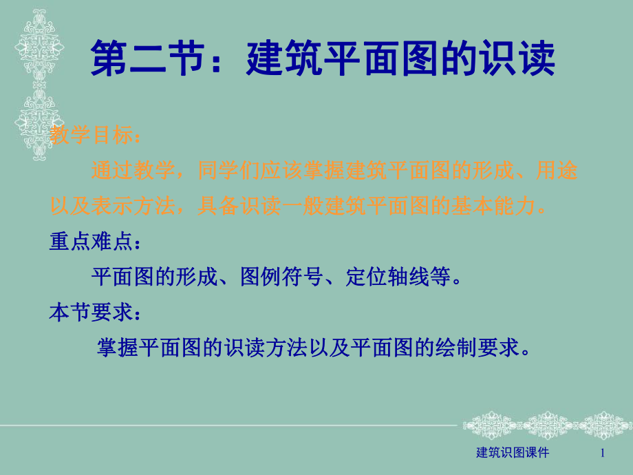 建筑平面图的识读.ppt_第1页