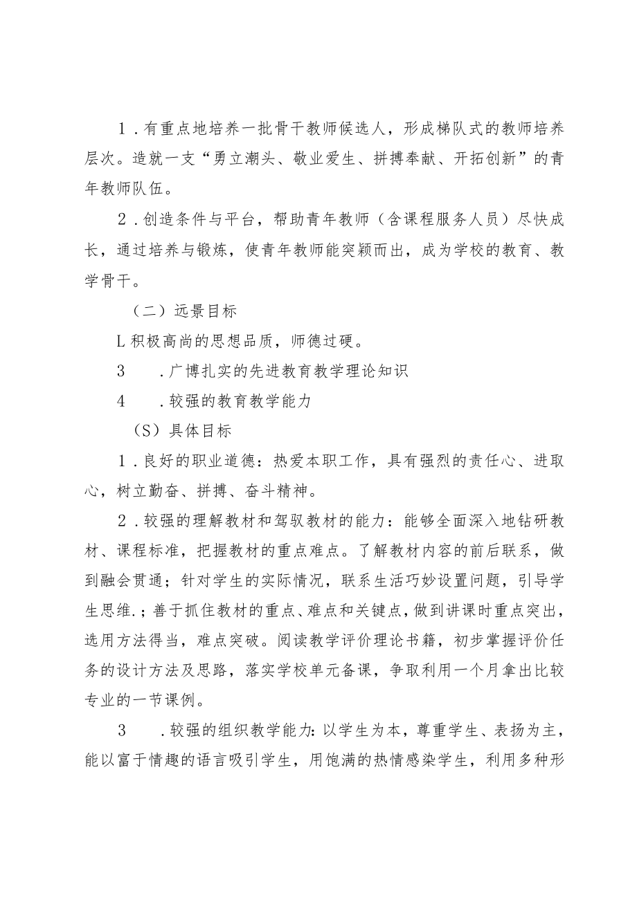 XX学校青年教师培养计划.docx_第2页