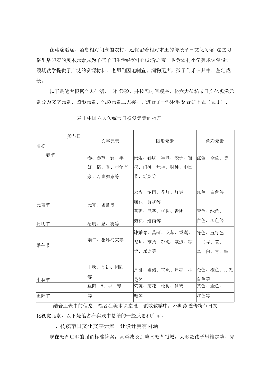 重温陶行知“教学做合一”,浅谈美术教学尝试与传统节日文化视觉元素的结合 论文.docx_第2页