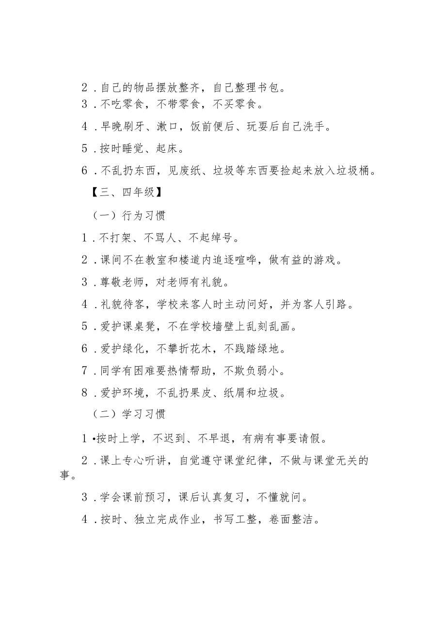 XX学校习惯养成教育实施方案.docx_第3页