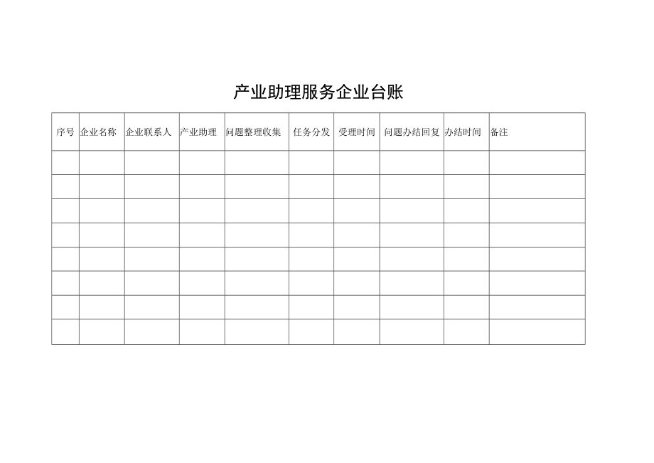 产业助理服务企业台账.docx_第1页