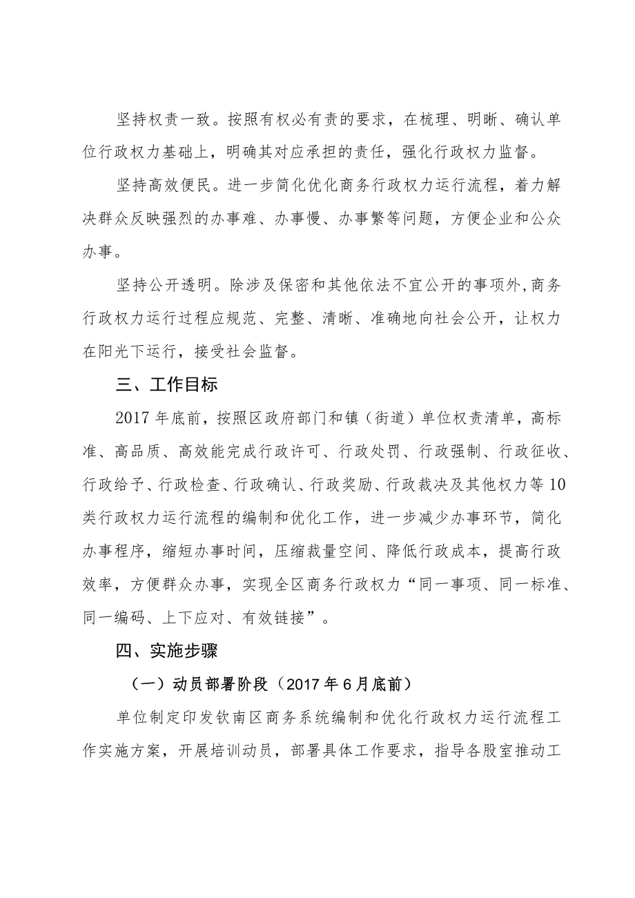 编制和优化钦南区商务系统行政权力运行流程工作实施方案.docx_第2页