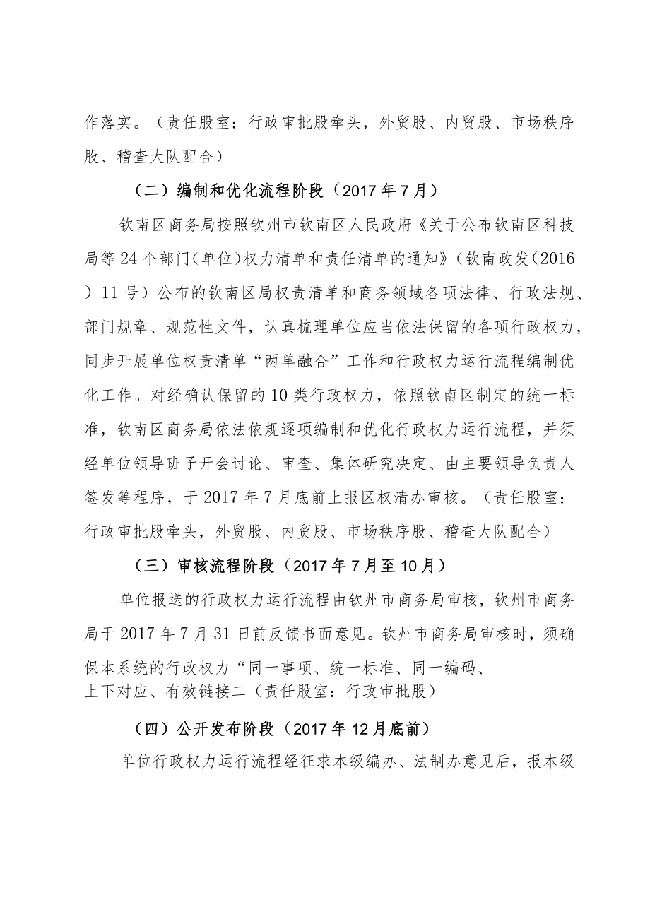 编制和优化钦南区商务系统行政权力运行流程工作实施方案.docx_第3页