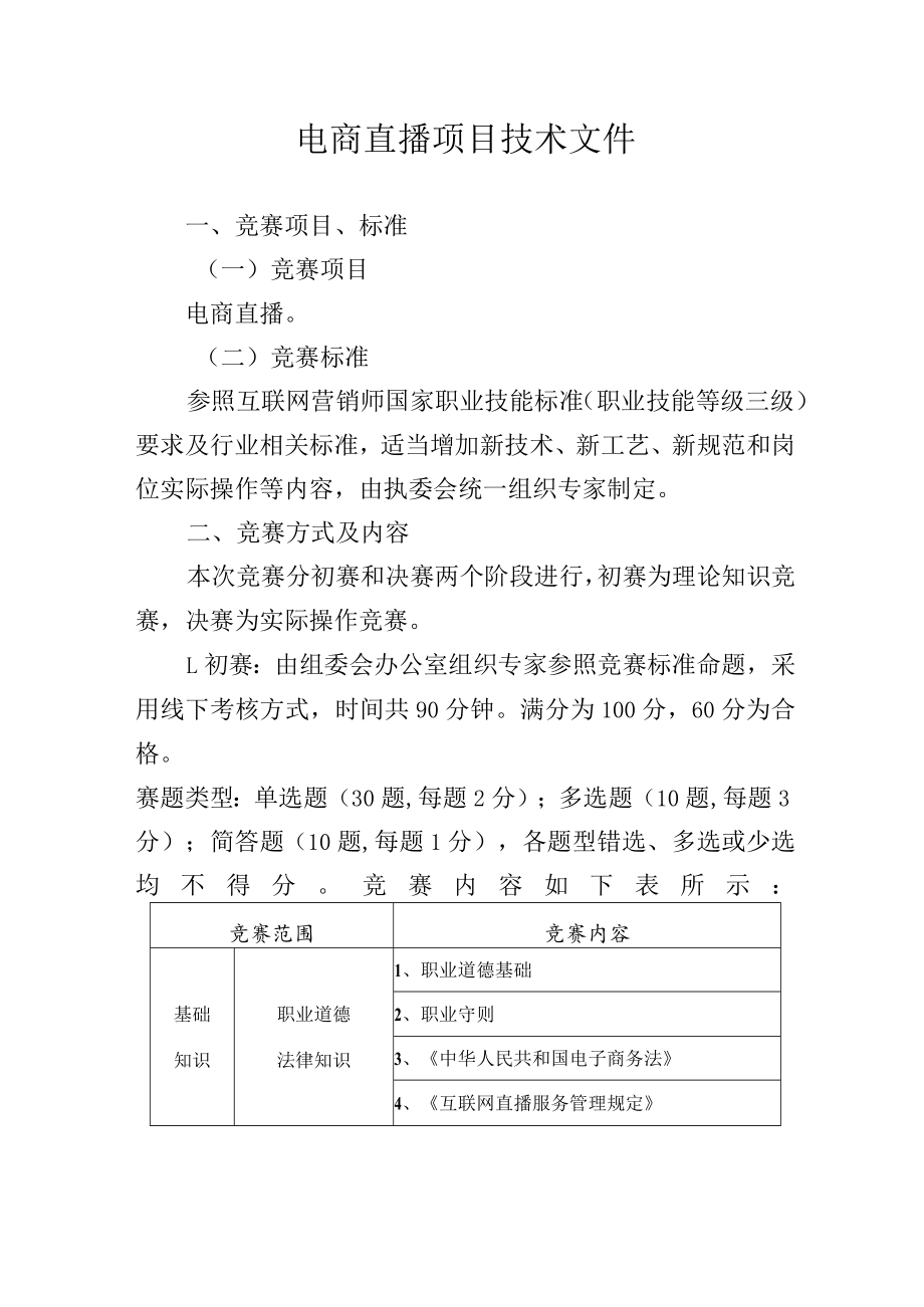 电商直播项目技术文件.docx_第1页