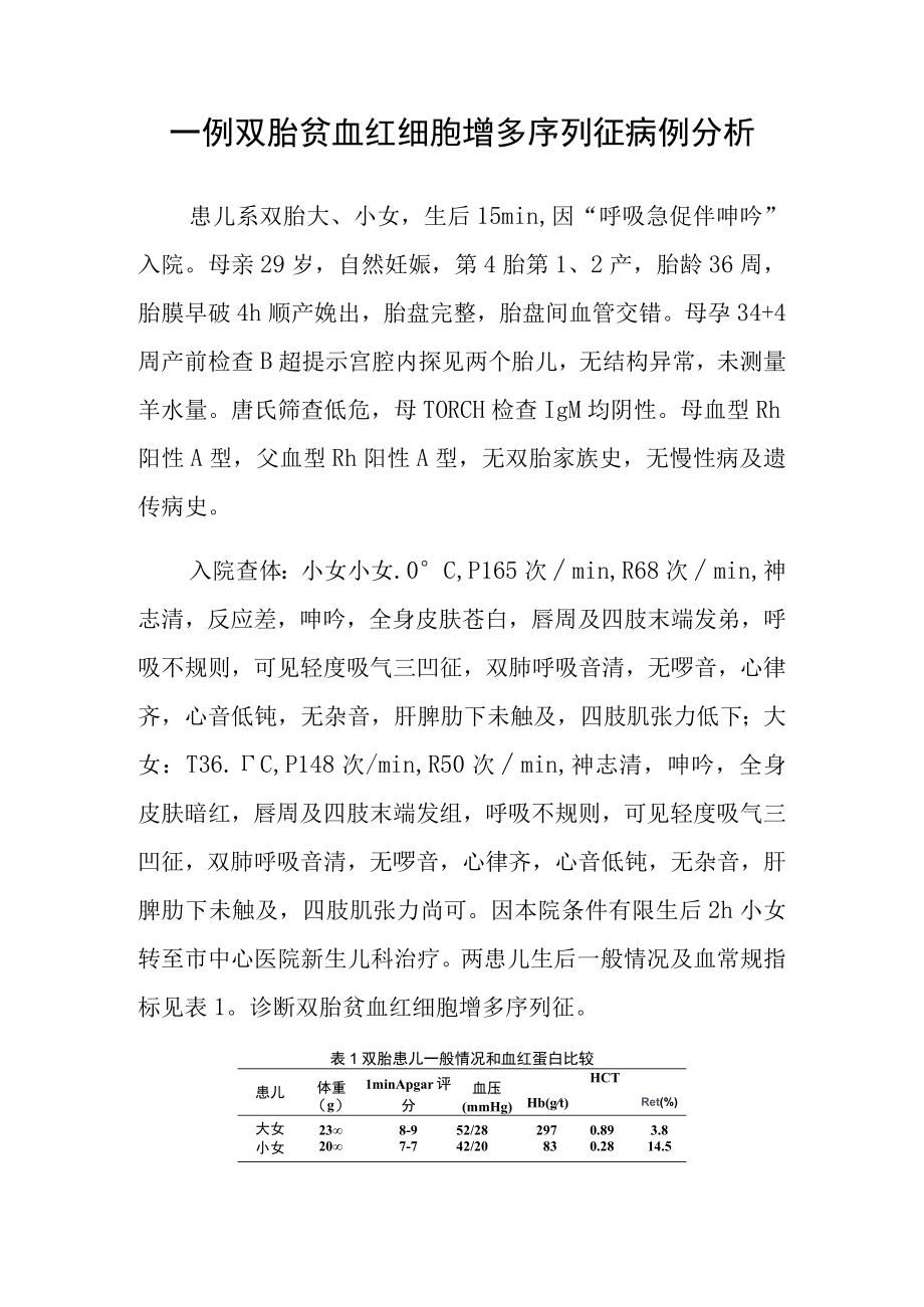 妇产科晋升副主任医师专题报告(克双胎贫血红细胞增多序列征病).docx_第2页