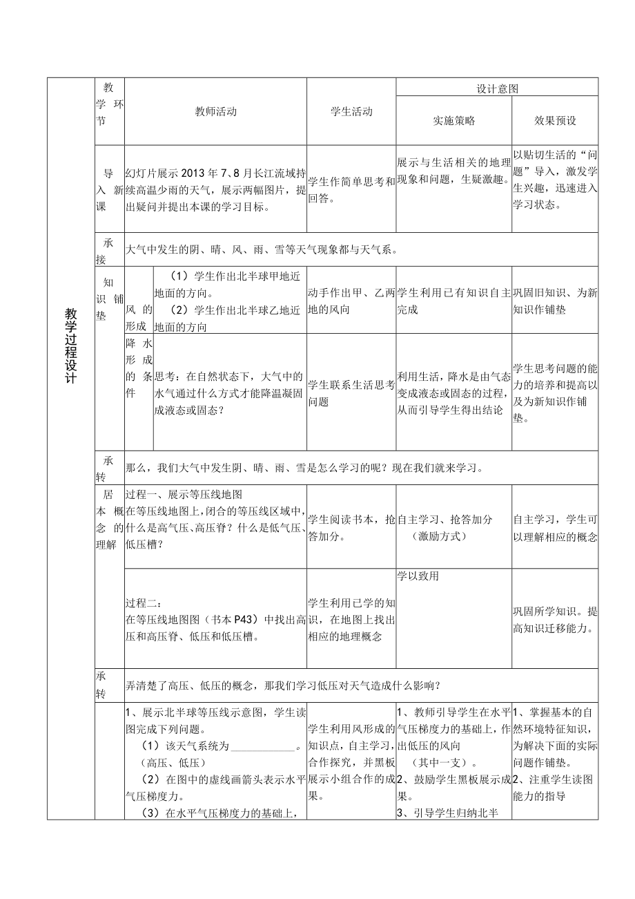 常见的天气系统2教学设计.docx_第2页