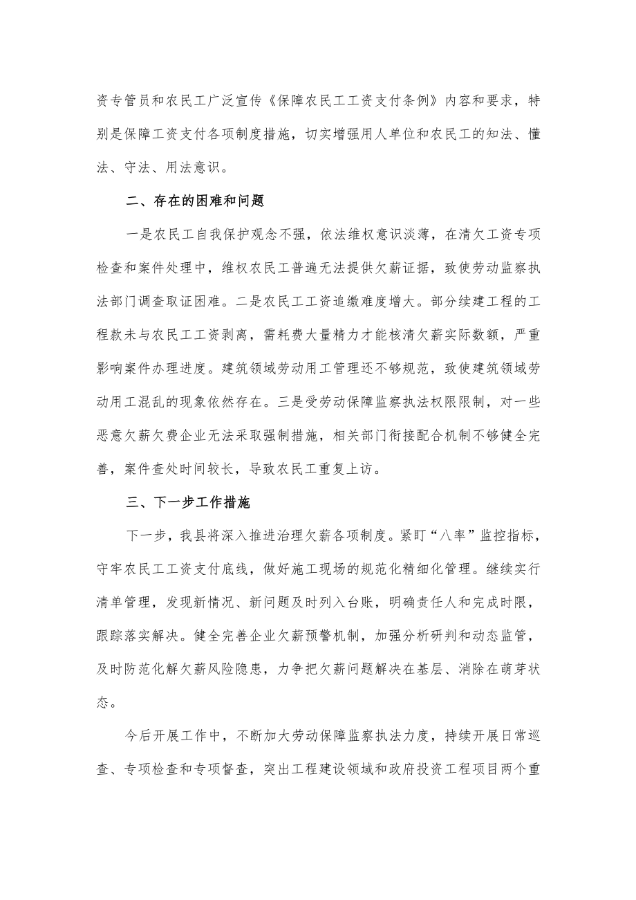 农民工工资支付情况及工资支付保障制度落实情况总结.docx_第2页