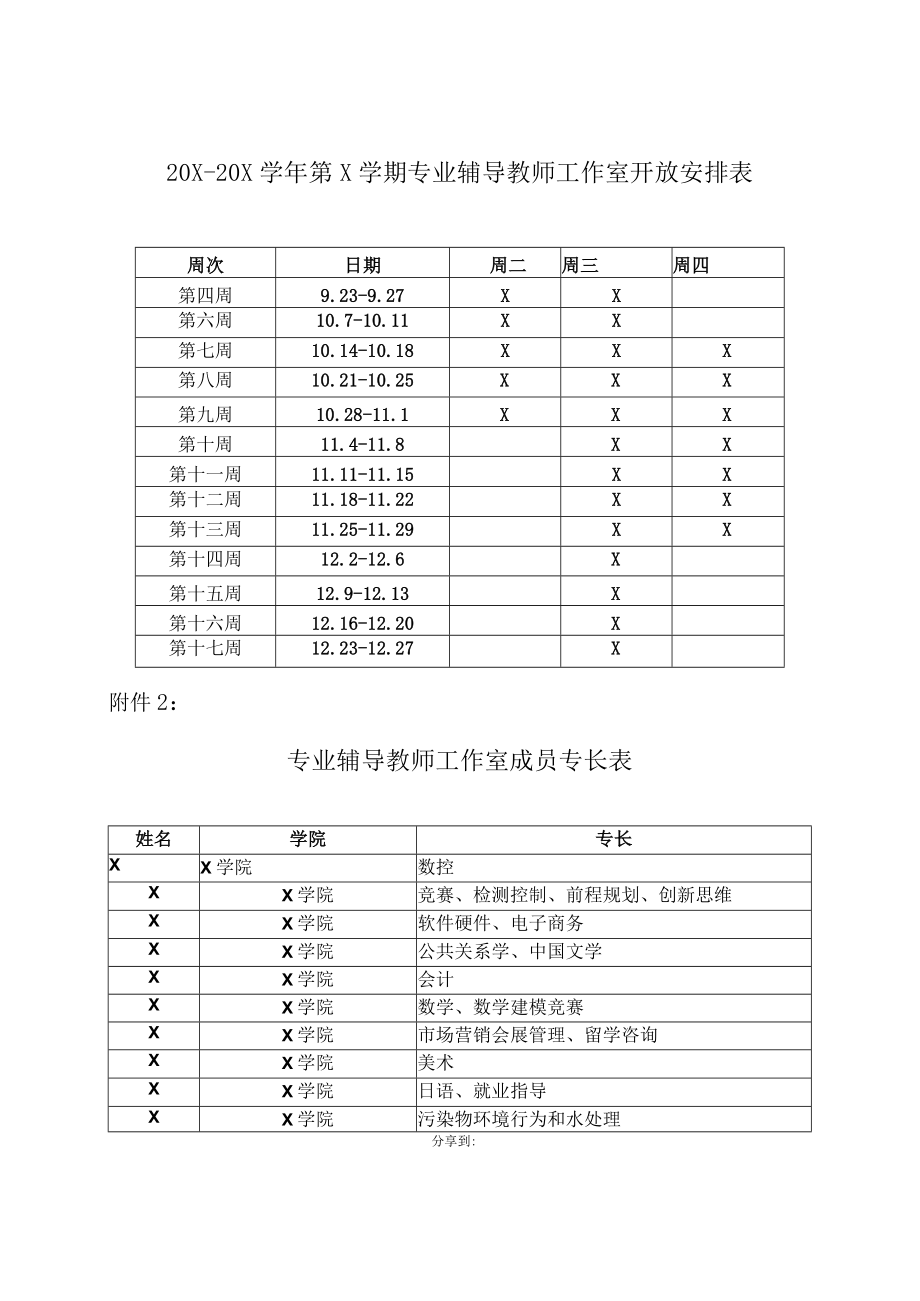 XX学院关于组建专业辅导教师工作室的通知.docx_第2页