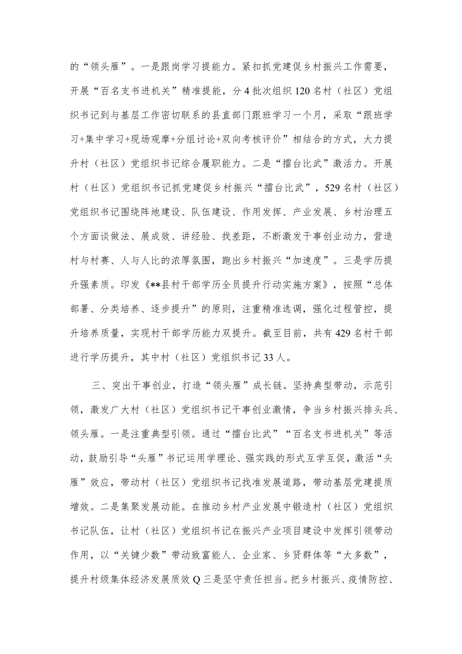 队伍建设村党组织书记工作汇报供借鉴.docx_第2页