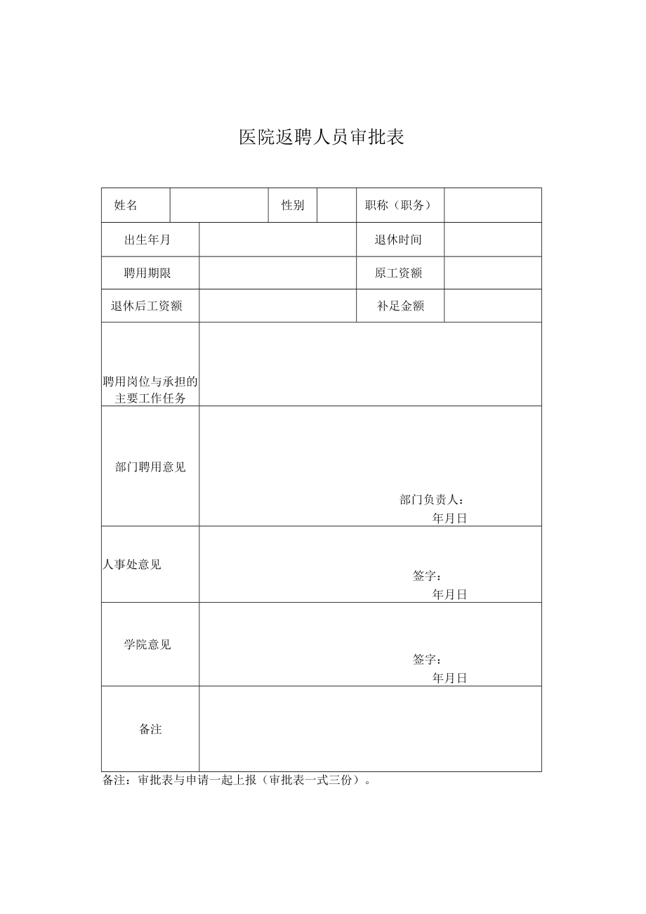 医院返聘人员审批表.docx_第1页