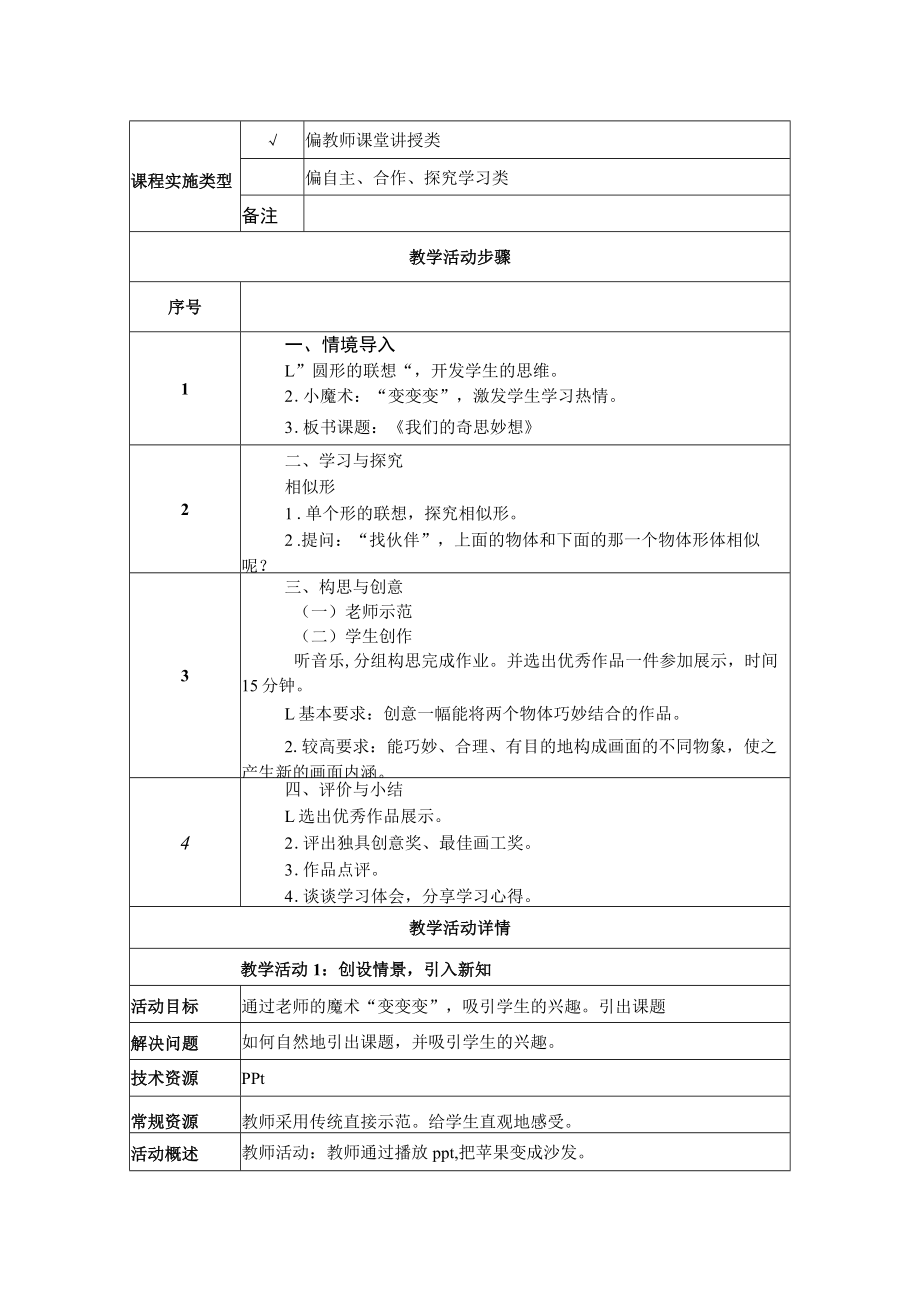 我们的奇思妙想 教学设计.docx_第2页