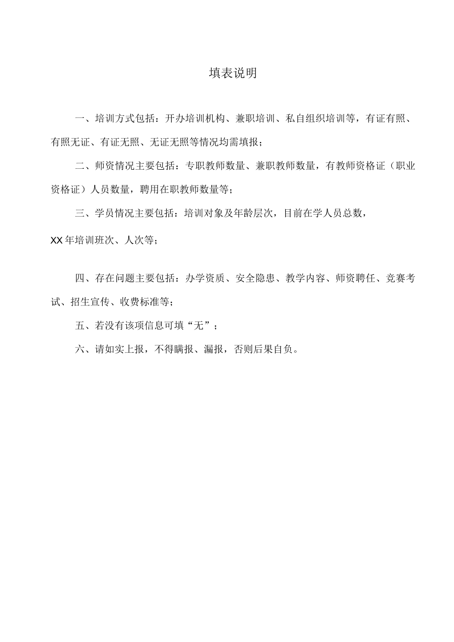 XX学院教职员工开展校外培训自查自纠情况表.docx_第2页