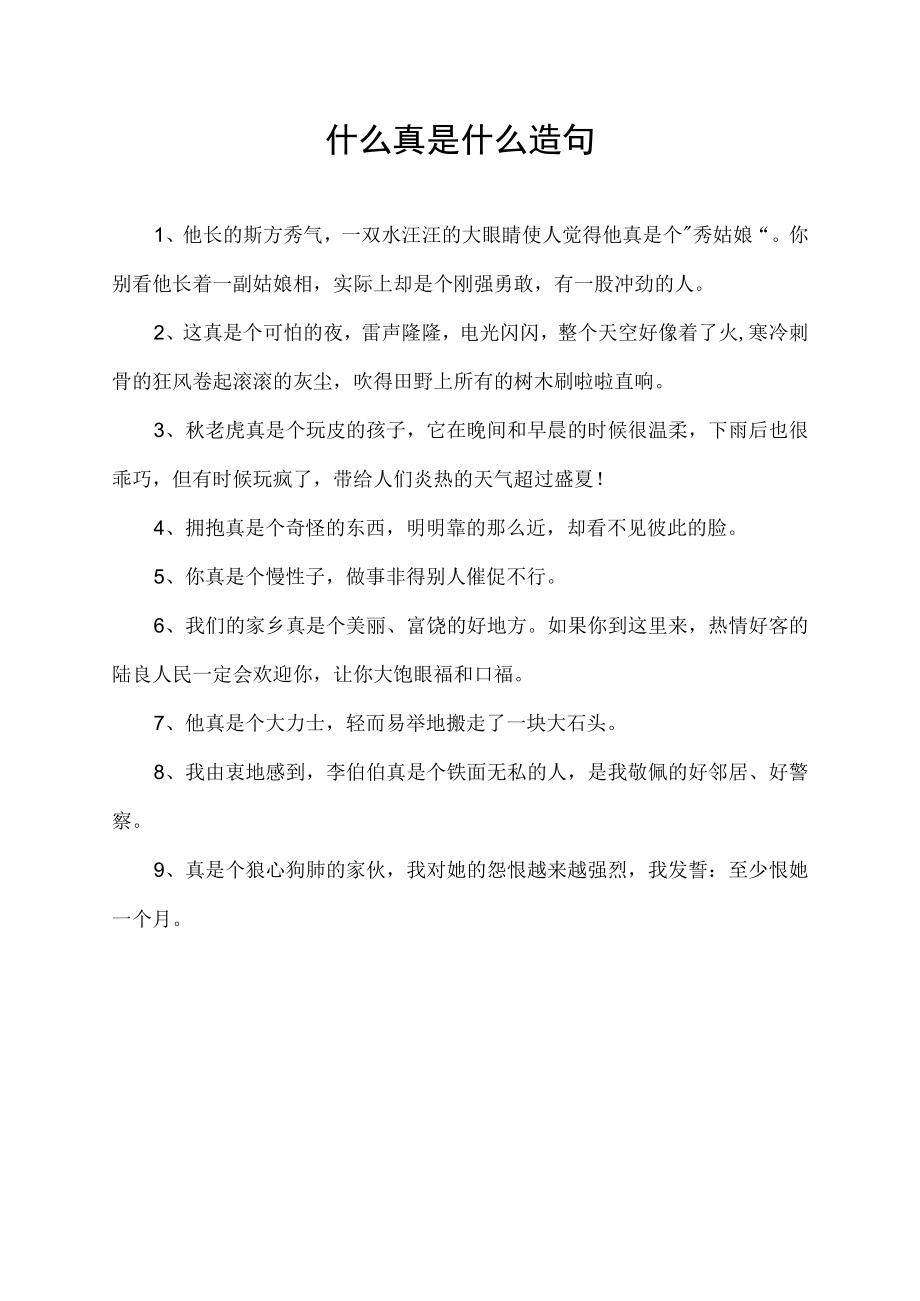 什么真是什么造句.docx_第1页