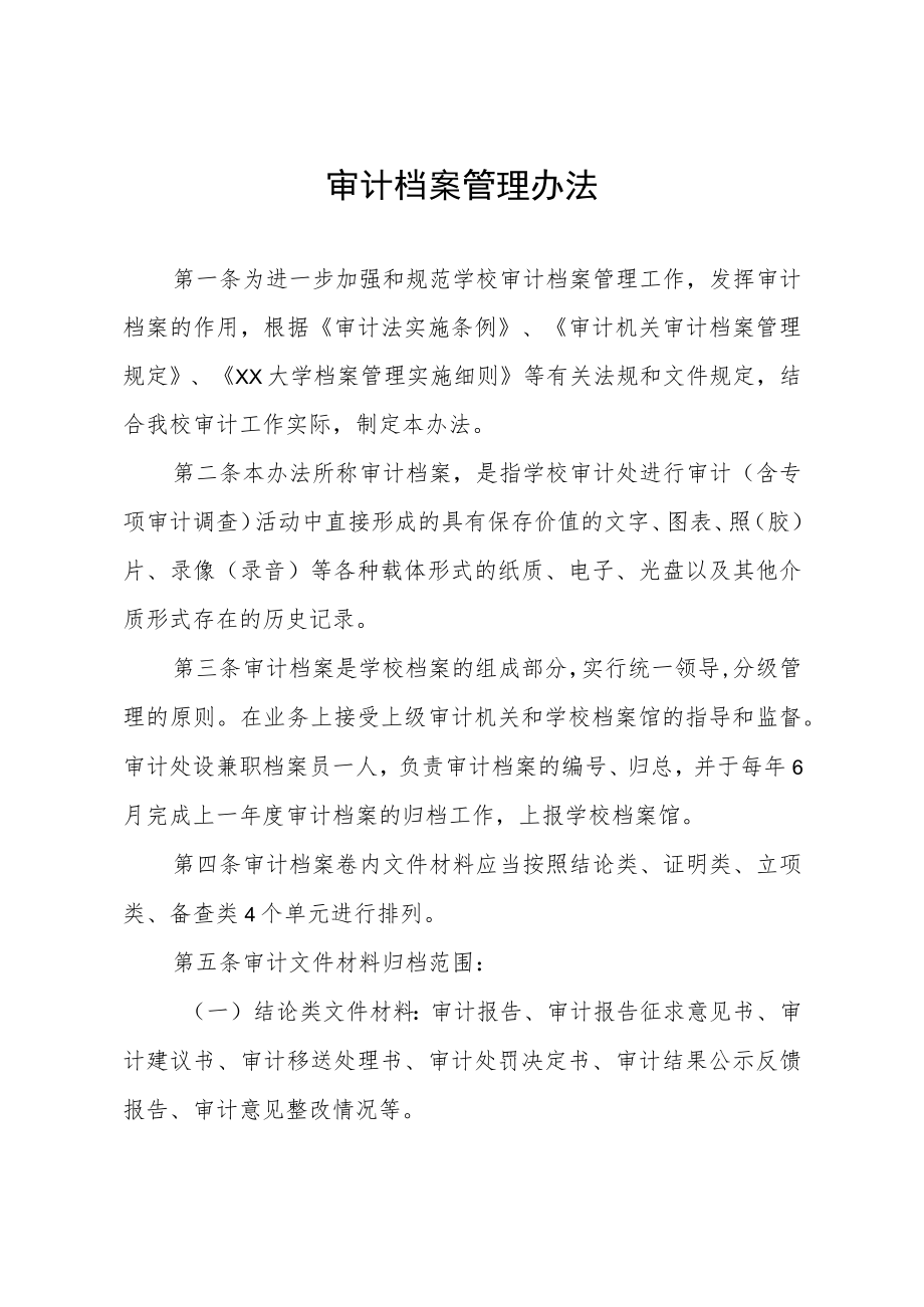 审计档案管理办法.docx_第1页