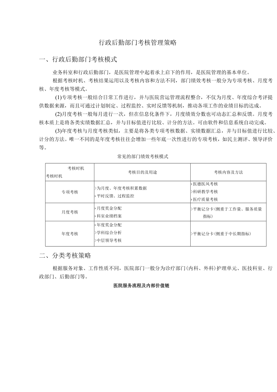 行政后勤部门考核管理策略.docx_第1页