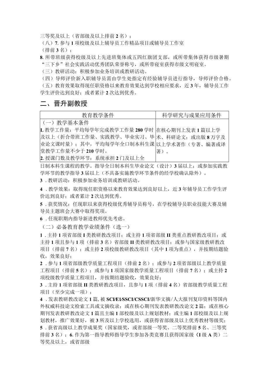 申报高校辅导员系列专业技术职务教育教学条件和科学研究与成果应用条件.docx_第2页