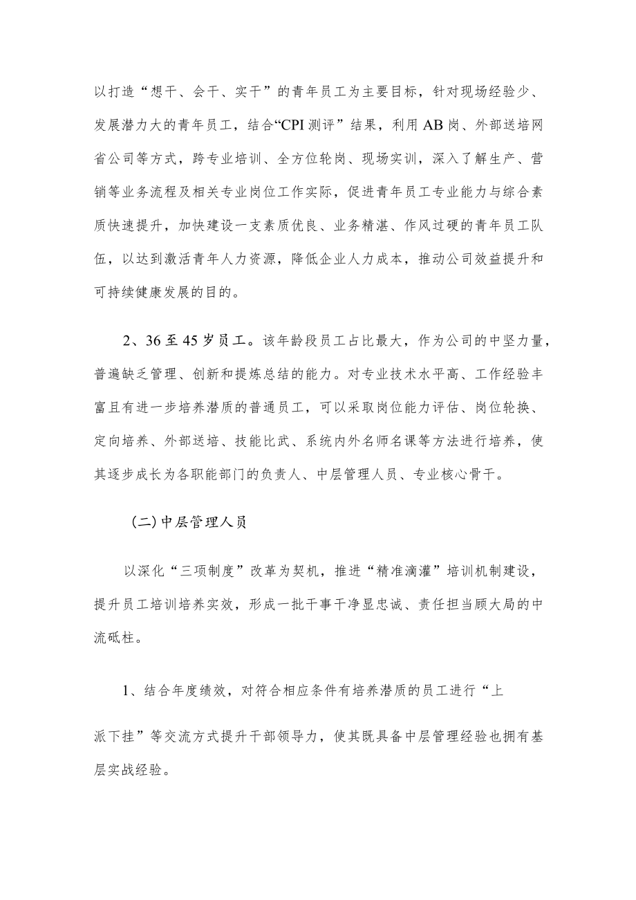 企业推动“四精准”的员工培训培养机制建设工作报告.docx_第3页