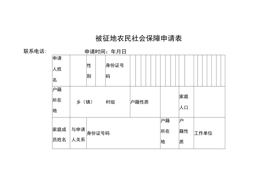 被征地农民社会保障申请表.docx_第1页