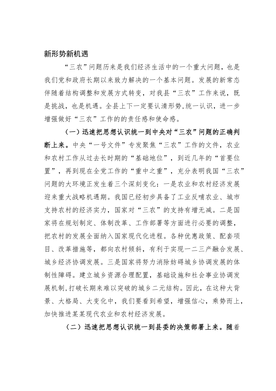 某某县委书记在2023年全县农村工作会议上的讲话.docx_第2页