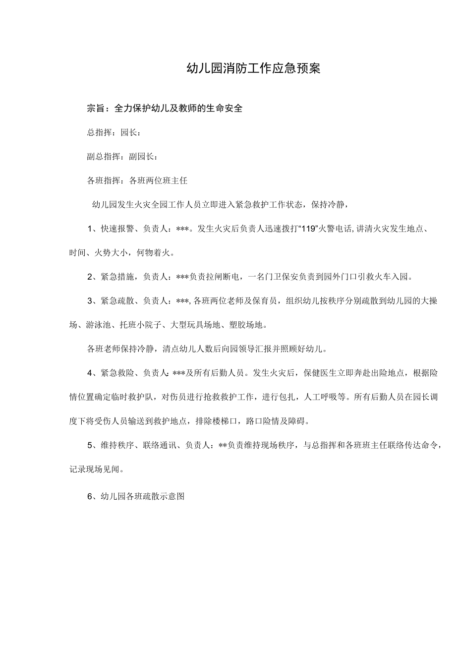 幼儿园消防应急预案.docx_第1页