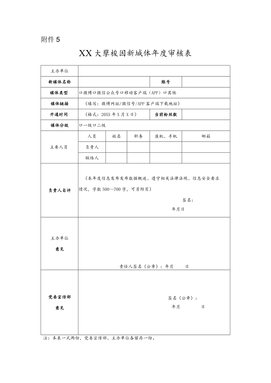 XX大学校园新媒体信息变更（停办）登记表.docx_第2页