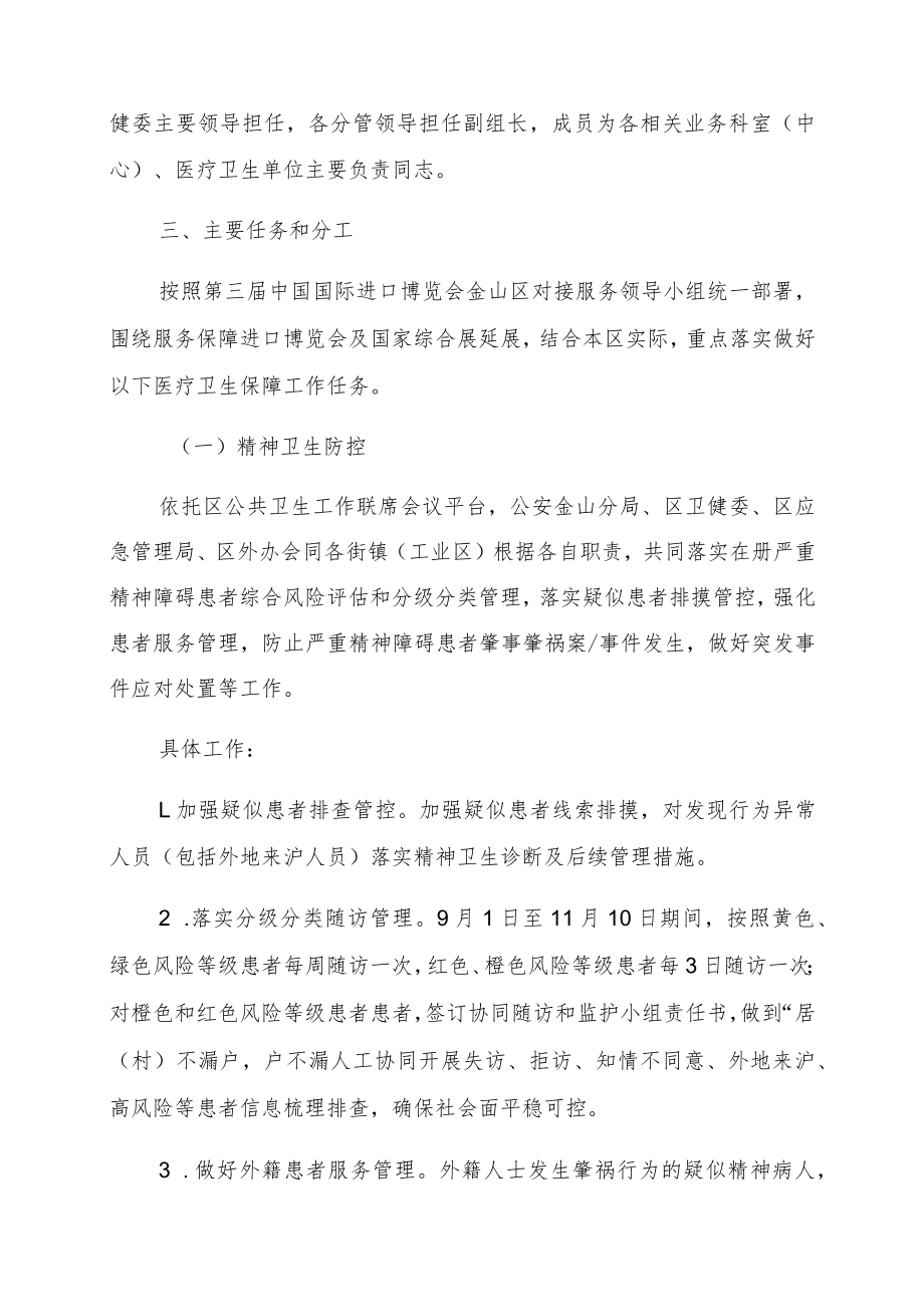 金山区对接服务第三届中国国际进口博览会医疗卫生工作方案.docx_第2页