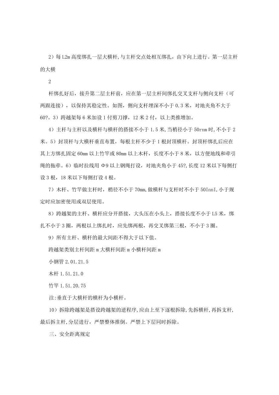 跨越10kv线路跨越架施工方案.docx_第3页