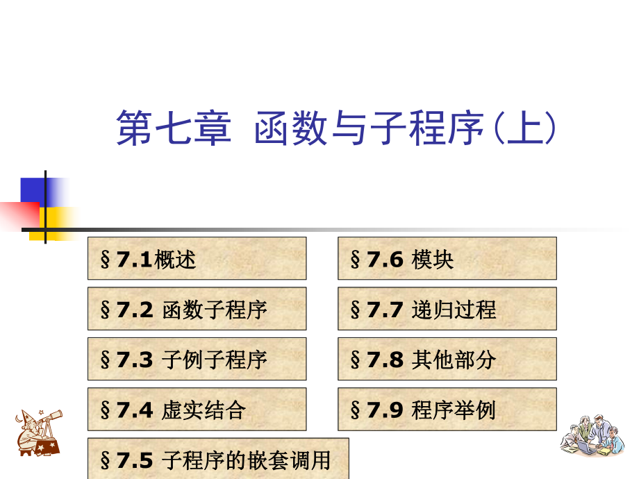 Fortran程序设计(第七章函数与子程序(上)).ppt_第1页