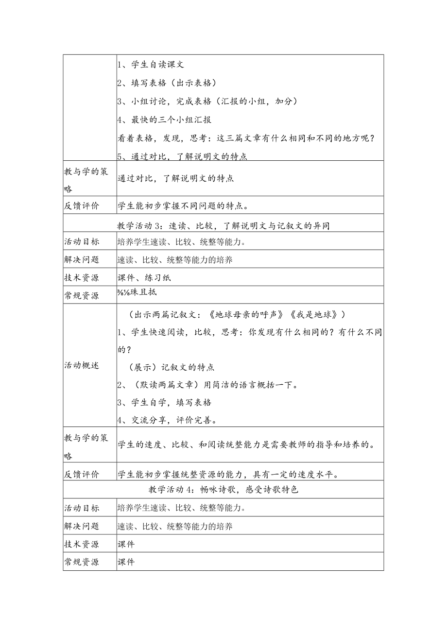 心中的地球——《只有一个地球》群文阅读教学设计.docx_第3页