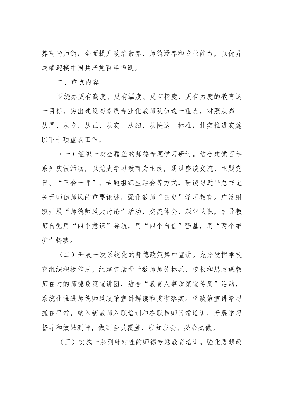 XX中学2022年师德专题教育实施方案.docx_第2页