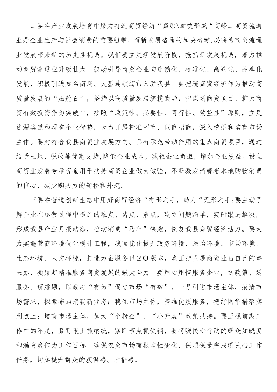 副县长在全县商贸经济发展促进会上的讲话.docx_第2页