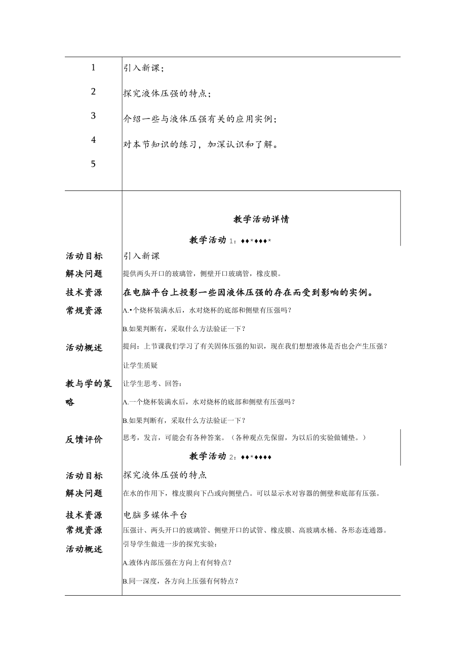 液体的压强 教学设计.docx_第2页