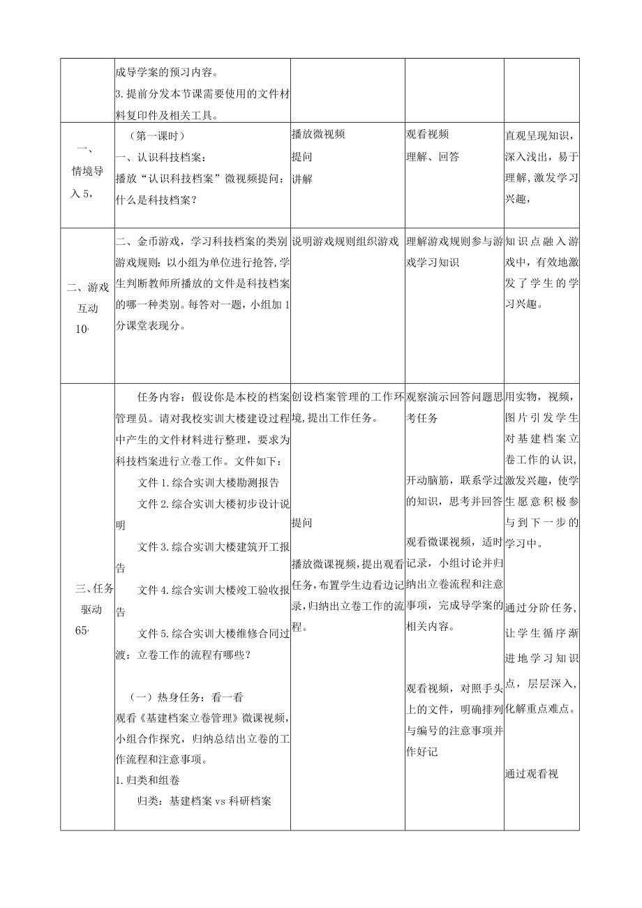 职二《文书与档案管理基础》《科技档案整理理》教学设计.docx_第3页