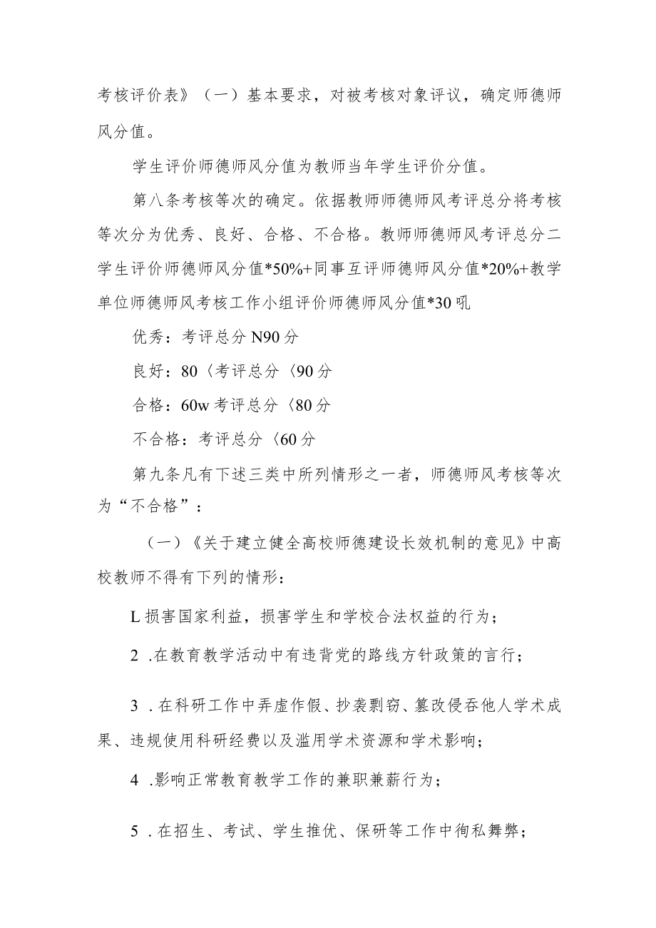 学院师德师风考核管理办法.docx_第3页