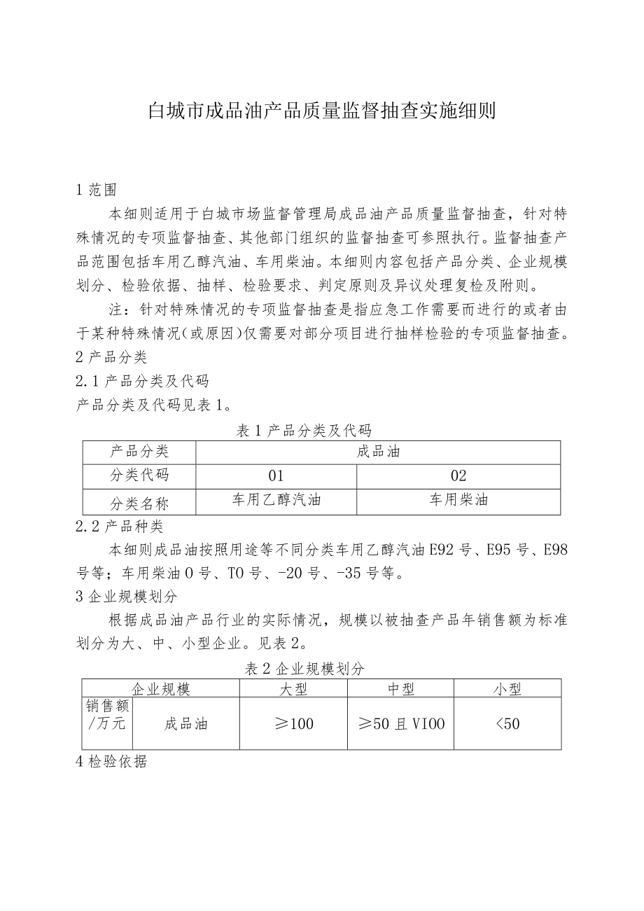 白城市成品油产品质量监督抽查实施细则.docx_第1页