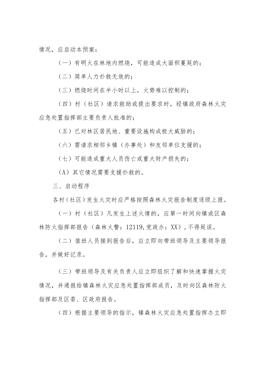 XX镇2023年森林火灾应急处置预案.docx_第2页