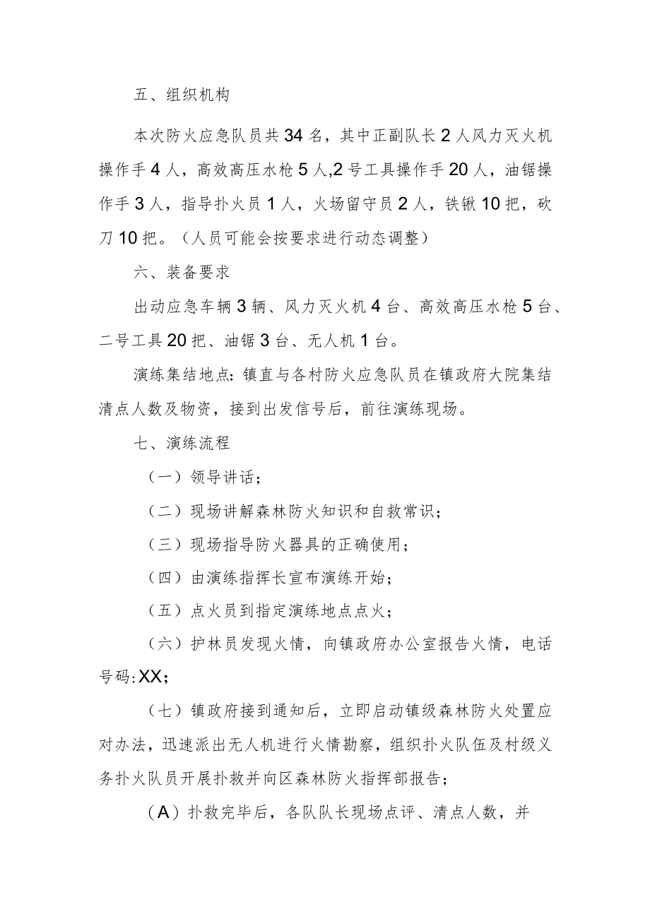 XX镇森林防火现场扑救演练方案.docx_第2页