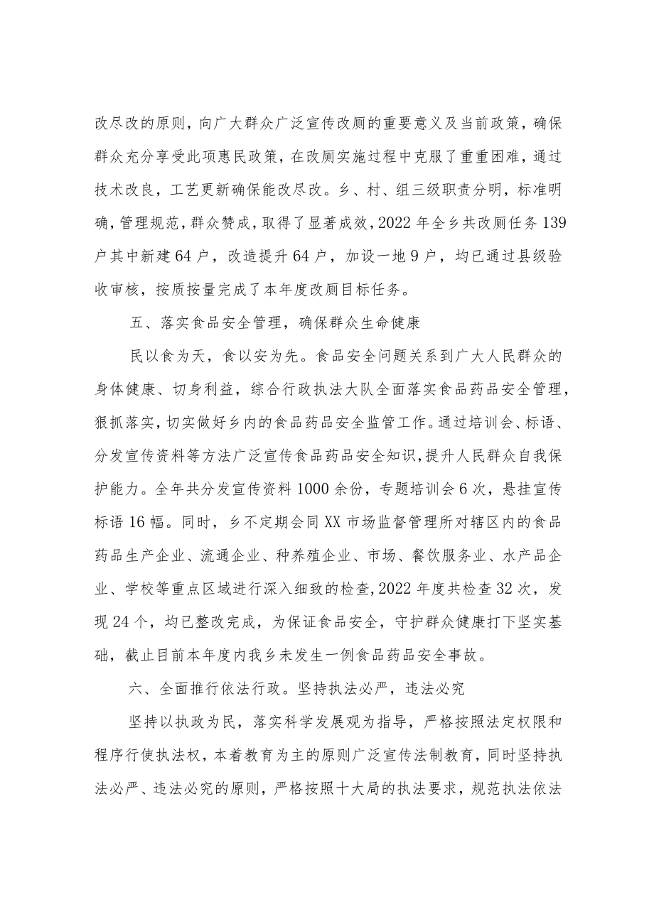 XX乡2022年综合行政执法大队工作总结.docx_第3页
